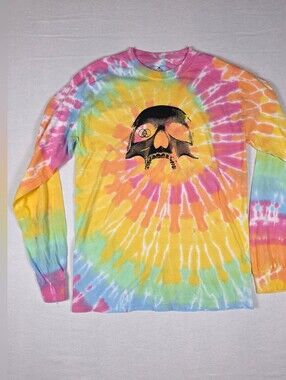 The Glitch Mob Tie-Dye Long Sleeve Graphic Shirt - Yellow Multi